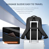 DUSLANG Laptop Backpack,Business Travel Anti Theft Slim Durable Laptops Backpack with USB Charging Port,Water Resistant College Computer Bag for Women & Men Fits 15.6 Inch Laptop and Notebook, Black