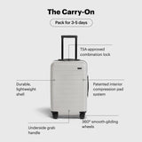 Away Carry-On Luggage, Lightweight Hardside Suitcase with Spinner Wheels, 22 Inch Airline Approved, TSA Lock, Cloud Gray
