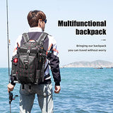 BLISSWILL Fishing Backpack Waterproof -Fish Backpack with Rod Holder-fish gear-fishing gifts for men