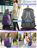ProEtrade Extra Large Backpack Bookbag for College Laptop Travel, Fit Laptop Up to 17 inch with USB Charging Port Multi Compartment Anti theft, Gift for Women Men (Light Purple)