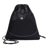 STAY GENT Drawstring Basketball Backpack for Boys, Foldable Soccer Backpack Gym Bag Sackpack Sports Sack with Detachable Ball Mesh Bag for Volleyball Baseball Yoga, Black