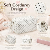 Bluboon Big Capacity Pencil Case Pencil Pouch Pen Case School Supplies Cute Pencil Box Pencil Bag for Teen Girls Boys Women Man (Black dots - White)