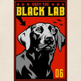 CafePress Obey The BLACK LAB! Tote Bag Natural Canvas Tote Bag, Reusable Shopping Bag