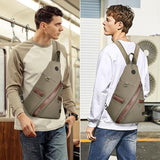 WITZMAN Canvas Backpack Vintage Travel Backpack Large Laptop Bags Convertible Shoulder Rucksack Canvas Sling Bag Sling Backpack Crossbody Chest Bag