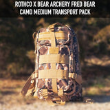 Rothco X Bear Archery Fred Bear Camo Medium Transport Pack – Hunting Backpack with 25L Storage Capacity