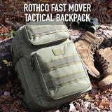 Rothco Fast Mover Tactical Backpack - Outdoor Hiking Pack for EDC Essential Gear (Black)