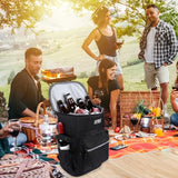 Tilami Backpack Cooler 30L Insulated Soft Cooler Lunch Bag for Camping, Beach, Hiking & Shopping,Black