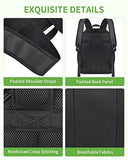 MAY TREE Mesh Backpack, 28L Heavy Duty Large Capacity Beach Bag, Black