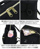 Anero ATB0197Z Backpack with Clasp, S, A4 Base, Water Repellent, Multiple Storage, PC Storage, Black