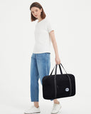WANDF For Spirit Airlines Personal Item Bag 18x14x8 Travel Duffel Bag Underseat Foldable Carry-on Luggage for Women（A-Black）