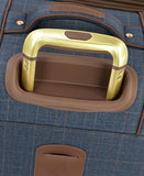 London Fog Brentwood IV 25" Expandable Spinner Softside Suitcase, Midnight Blue