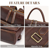 S-ZONE Small Leather Backpack for Women Fashion Designer Purse Anti-theft RFID Travel Bag
