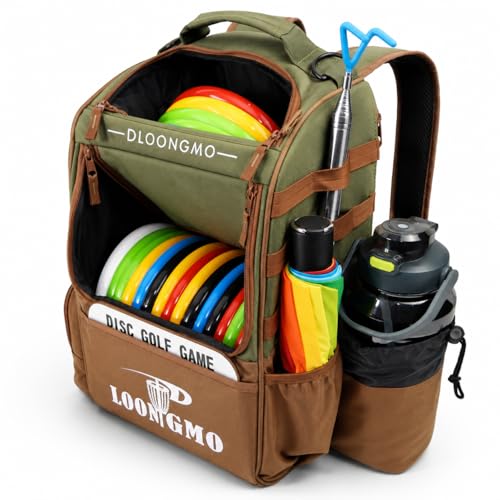 Disc Golf Bag, Durable Disc Golf Backpack Holds 22+ Discs, Large Capacity with Multiple Storage Pockets