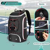 Smasrob Football Bag for Equipment, Football Backpack, Black