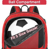 YOREPEK Soccer Backpack, Soccer Bag with Ball Holder and Shoe Compartment