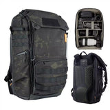 PGYTECH OneMo TAC 25L Tactical Camera Backpack, Waterproof DSLR/SLR/Mirrorless Photography Camera Bag with 15.6" Laptop Sleeve, Tripod Holder & Rain Cover (Dark Night camo)