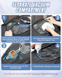WEPLAN Ski Boot Bag Backpack for Helmet,70L Waterproof Vacuum Backpack Travel,Goggles, Gloves, Skis, Snowboard & Accessories,Snowboard Bag,Black