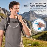 N NEVO RHINO Hydration Backpack Lightweight, Small Hiking Backpack with Water Bladder 2L, Insulated Water Daypack for Cycling Running Trail Rave