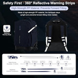 NEW TILAMI 18 Inch Expandable Rolling Backpack with 6-Wheel Stair Climbing, Waterproof Wheeled School Bag with 15.6" Laptop Sleeve for Boys Girls, Carry-on Luggage 98cm Dual-Height Handle - Navy Blue