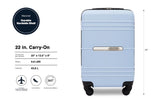 Travelers Club 22" Richmond Spinner Carry-On Luggage, Blue