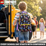 Get Trend Lego Fortnite Boys Backpack with Padded Adjustable Straps, 18 In