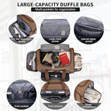 WITZMAN Canvas Duffle Bag for Men 3 in 1 Convertible Backpack 40L Travel