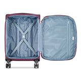 DELSEY PARIS Rami Softside Expandable Luggage with Spinner Wheels, Red, 3 Piece Set (20/24/28)