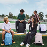 adidas Defender 5 Backpack for Sports, Gym, School and Travel, 33L, Slate Grey/Silver Metallic/Solar Turbo Pink, OSFA