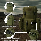 MT Alice Pack 1973 Repro by AKmax – Military Tactical Backpack with Frame | 3-Pouch System | 1000D Nylon Rucksack for Outdoor, Survival, Hiking, Field Gear (OD Green)