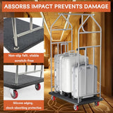 Hotel Luggage Cart, 48"x22" 1200Lbs Load Commercial Rolling Bellman's Cart | Heavy Duty Rolling Luggage Cart with Anti-Friction Felt Pad & Rubber Bumper for Hotels,Resorts, Condos