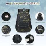ACESAK Camo Backpack for Boys, Tactical Kids Backpack Boys, School Bags for Boy Children Teens Kids Elementary Middle High School, Military Bookbag and Lunch Bag Pencil Case Set with USB Charging Port