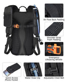 NOOLA Hydration Hiking Backpack with 3L Water Bladder - 22L Water Backpack for Cycling, Running, Biking - Lightweight Hiking Pack Bag with Rain Cover, Phone Holder and Trekking Pole Holders, Black