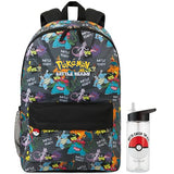 Get Trend Pokemon Boys Backpack and Water Bottle, 2 Piece Set