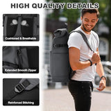VASCHY Roll Top Travel Backpack for Men, Water Resistant Expandable Large Carry-on Casual Daypack for Work Business Hiking College Gray