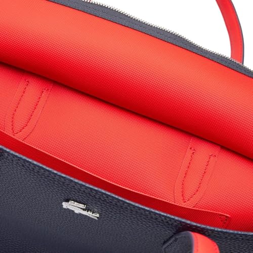 Lacoste Women's Anna Zipped Tote, Marine/Rouge, One Size