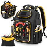 Marscamd Tool Backpack with a Tool Pouch, Heavy Duty Tool Bag with Multiple Pockets, Black