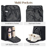 S-ZONE Garment Duffle Bags for Travel Carry on Convertible 2 in 1 Suit Bags Hanging Suitcase with Toiletry Bag 50L
