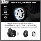 NEW TILAMI 19 Inch Rolling Backpack 4 Spinner Wheels for School Travel, White