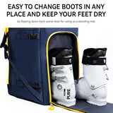 WTVIDAS 50L Ski Boot Bag, Snow Ski Boot Bag Backpack for Travel, Ski Bag for Ski Helmets, Goggles, Gloves, Skis, Snowboard & Accessories