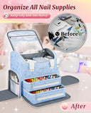 YOREPEK Nail Polish Backpack for Manicurist, Holds 96 to 100+ Bottles