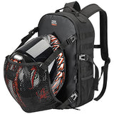 KEMIMOTO Motorcycle Helmet Backpack, 20L Storage Bag with Expandable Hidden Net for Full Face Helmet, Riding & Daily Commute Gift for Men