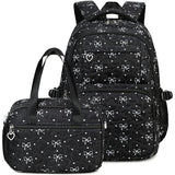 Sugaroom Bow Backpack for Girls, 2PCS Girls Backpack for School with Lunch Bag, Cute Kids Teens Bookbag for Kindergarten Elementary Preschool Middle School