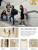 IwaiLoft Ransel Randoseru Backpack Automatic Satchel Japanese School Bag Cherry Blossom Sakura Embroidery PU Bookbag (Aiboly)