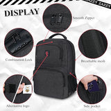 zazzy Smell Proof Backpack with Lock Carbon Fiber Backpack with Combination Lock Odor Proof Bags Travel Backpack for Men & Women