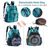 VIGEGARI Large Beach Backpack Waterproof Sandproof - Customized Oversized Drawstring Pool Bag with Shoe Compartment for Toiletries, Towels, Gym, Travel