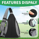 MOYAQI Disc Golf Bag with Retriever Holder and Storage Pockets, Disc Golf Backpack with 8-10 Disc Capacity, Padded Adjustable Strap and Back Panel, Lightweight and Durable (Light gray)