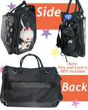 VOUSXLLEZ Large Ita Backpack Shoulder Tote Bag Crossbody Handbags with Insert,kawaiI Ita Purse,for Pin Display,Kpop Fan Anime (Pins NOT Included) (Black)