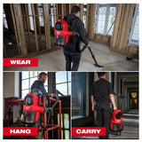 Milwaukee M18 Fuel 3-in-1 Lightweight Backpack, Red Black