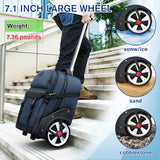 MATEIN Rolling Backpack with Wheels, Roller Backpack for Men Women, Blue