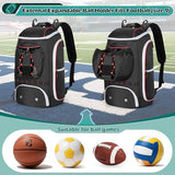 Smasrob Football Bag for Equipment, Football Backpack, Black